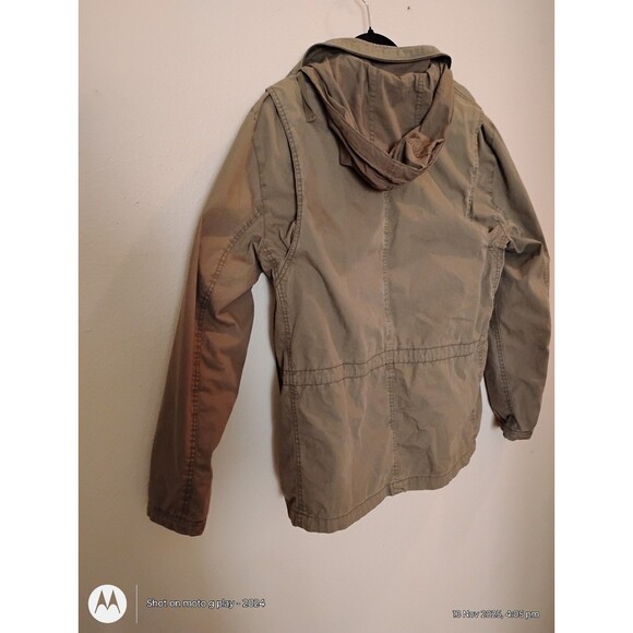 Gap army green jacket with hood - Picture 4 of 10